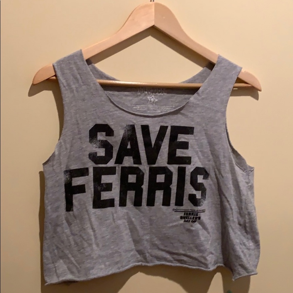 Save Ferris Graphic Crop Top Tank